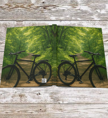 Bike in the Woods Hardcover Journal — Daily Planner & Notebook