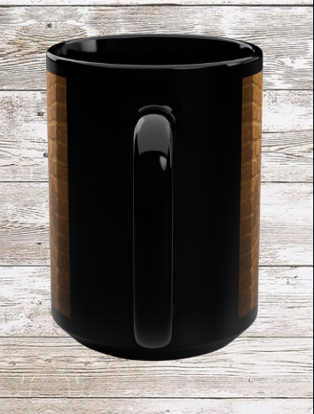 Bike with a Basket Ceramic Mug — 15oz Black Coffee & Tea Cup