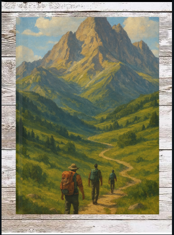 Mountains and Hills Hike Hardcover Journal — Daily Planner & Notebook