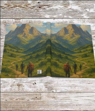 Mountains and Hills Hike Hardcover Journal — Daily Planner & Notebook