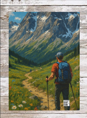 Mountain Trail Hike Hardcover Journal — Daily Planner & Notebook