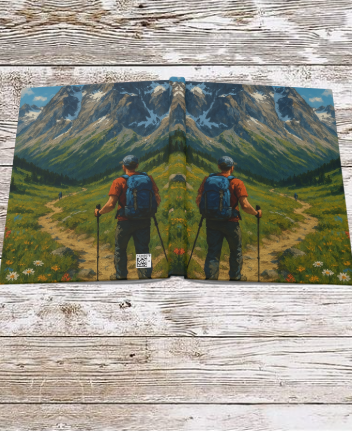 Mountain Trail Hike Hardcover Journal — Daily Planner & Notebook