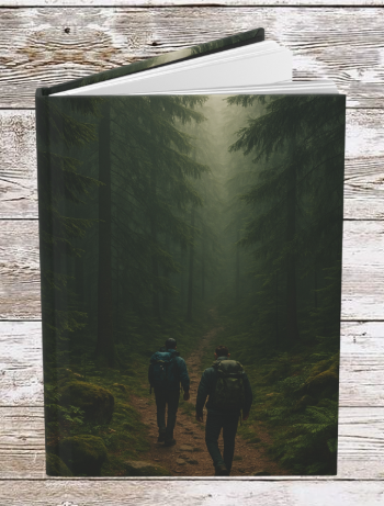 Dark Forest Hike  Hardcover Journal — Daily Planner & Notebook