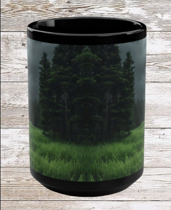 Storm Forest 15oz Black Ceramic Mug — Storm Forest Coffee Cup