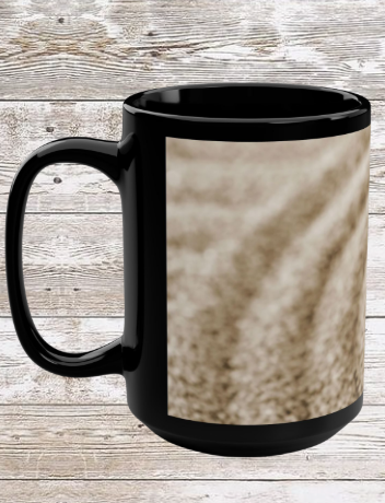 Sand Zen 15oz Black Ceramic Mug — Sand Zen Coffee Cup