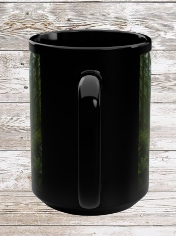 Pacific Northwest Hike Adventure 15oz Black Mug