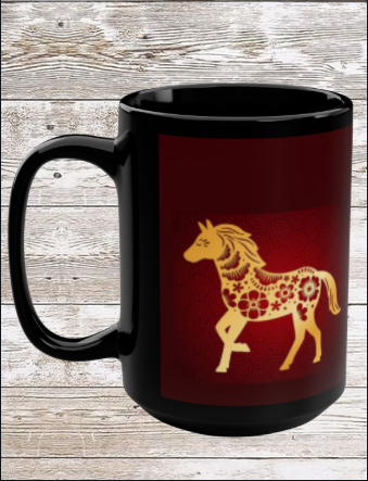 Chinese Zodiac Horse 15oz Coffee Mug — Reflection • Gratitude • Growth