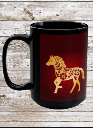 Chinese Zodiac Horse 15oz Coffee Mug — Reflection • Gratitude • Growth