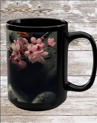Water Stones Coffee Mug - Reflection • Gratitude • Growth Coffee Mug — Black 15oz