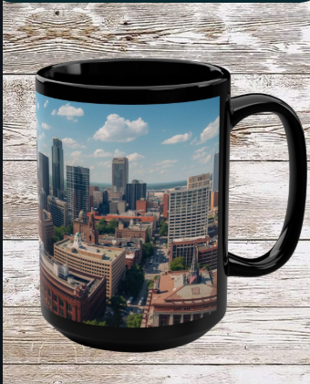 Cleveland OH Daytime Skyline 15oz Coffee Mug