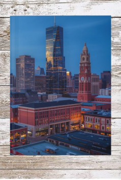 Cleveland OH Skyline Sunset Hardcover Journal — Daily Planning, Reflection & Growth
