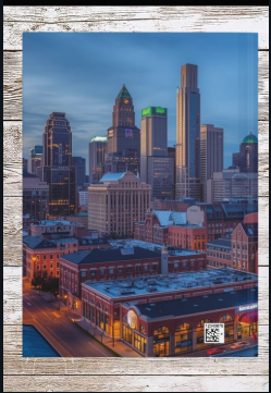 Cleveland OH Skyline Sunset Hardcover Journal — Daily Planning, Reflection & Growth