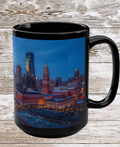 Cleveland OH Sunset Skyline 15oz Mug
