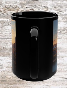 Cleveland OH Sunrise Skyline 15oz Mug — Cleveland OH Ceramic Coffee Mug