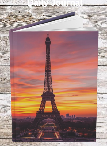 Paris at Sunset Cityscape Hardcover Journal — Daily Planning & Reflection
