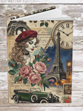 Parisian Chic Red Beret Hardcover Journal