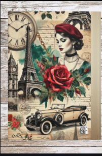 Parisian Chic Rose Hardcover Journal