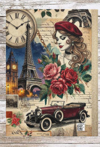 Parisian Chic Blue Sky Hardcover Journal