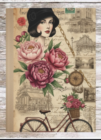 Parisian Chic Bicycle Hardcover Journal