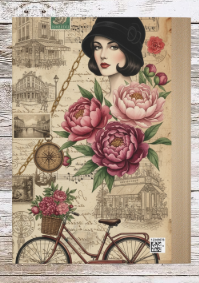 Parisian Chic Bicycle Hardcover Journal