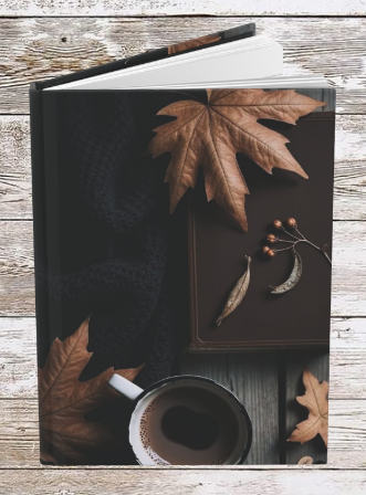 Coffee & Leaves Hardcover Journal