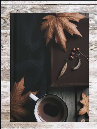 Coffee & Leaves Hardcover Journal
