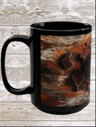 Coffee & Cinnamon 15oz Black Mug