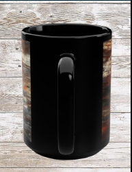 Coffee & Cinnamon 15oz Black Mug