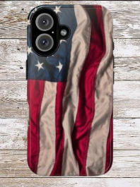 Wrinkled USA Flag Tough Case — Patriotic Phone Cover