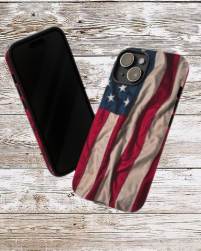 Wrinkled USA Flag Tough Case — Patriotic Phone Cover