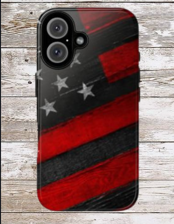 Patriotic USA Flag Tough Case — Red & Blue Phone Cover