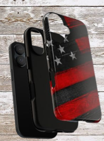 Patriotic USA Flag Tough Case — Red & Blue Phone Cover