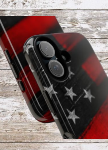 Patriotic USA Flag Tough Case — Red & Blue Phone Cover