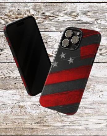 Patriotic USA Flag Tough Case — Red & Blue Phone Cover