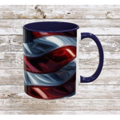 USA Flag Coffee Mug | Perfect Gift for Patriots, Home Decor, Father's Day, Coffee Lovers, Art Enthusiasts