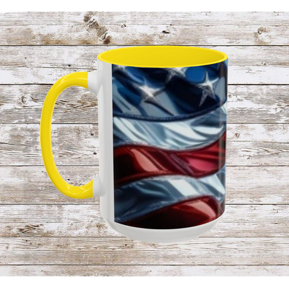 USA Flag Coffee Mug | Perfect Gift for Patriots, Home Decor, Father's Day, Coffee Lovers, Art Enthusiasts
