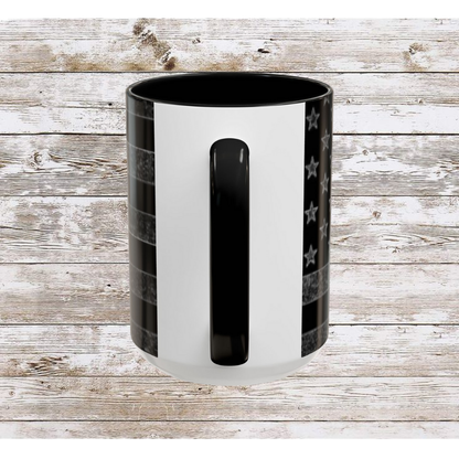 Black USA Flag Coffee Mug | Perfect Gift for Patriots, Home Decor, Father's Day, Coffee Lovers, Art Enthusiasts