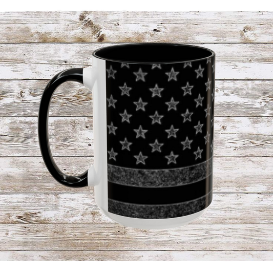 Black USA Flag Coffee Mug | Perfect Gift for Patriots, Home Decor, Father's Day, Coffee Lovers, Art Enthusiasts
