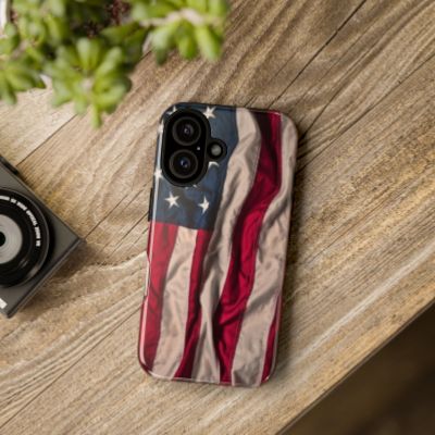 Wrinkled USA Flag Tough Case — Patriotic Phone Cover