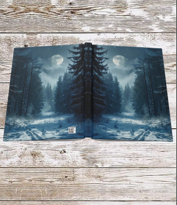 Moonlit Winter Trail Hardcover Journal - Holiday Planner & Daily Notebook