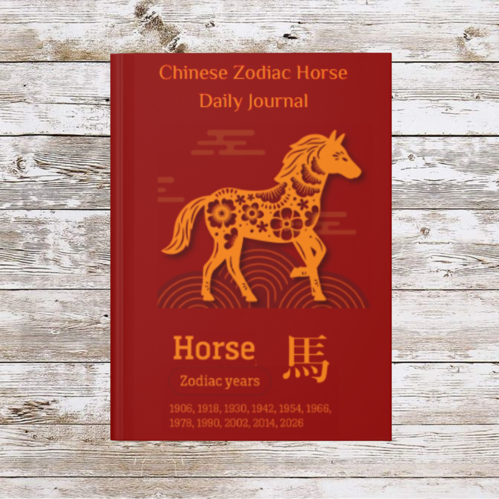 Chinese Zodiac Horse Daily Journal - Hardcover - Your Ultimate Companion for Planning, Reflection, and Personal Growth