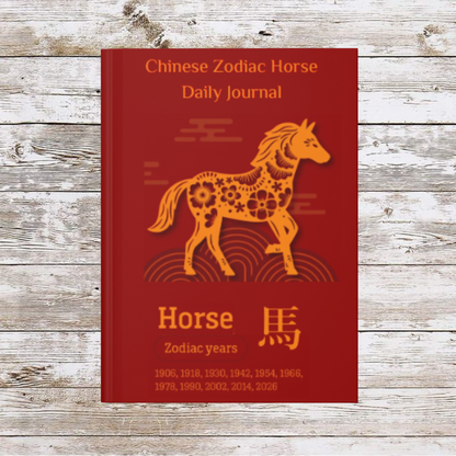 Chinese Zodiac Horse Daily Journal - Hardcover - Your Ultimate Companion for Planning, Reflection, and Personal Growth