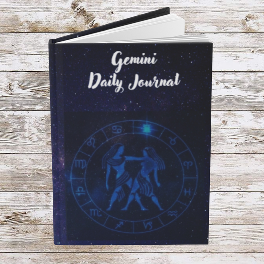 Gemini Sign Daily Journal - Hardcover - Astrological Themed Journal for Reflection and Memories