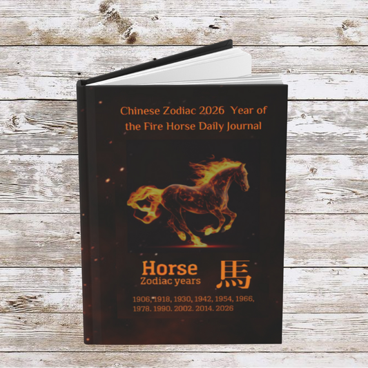 Chinese Zodiac 2026 Year of the Fire Horse Daily Journal - Hardcover - Your Ultimate Companion for Planning, Reflection, and Personal Growth