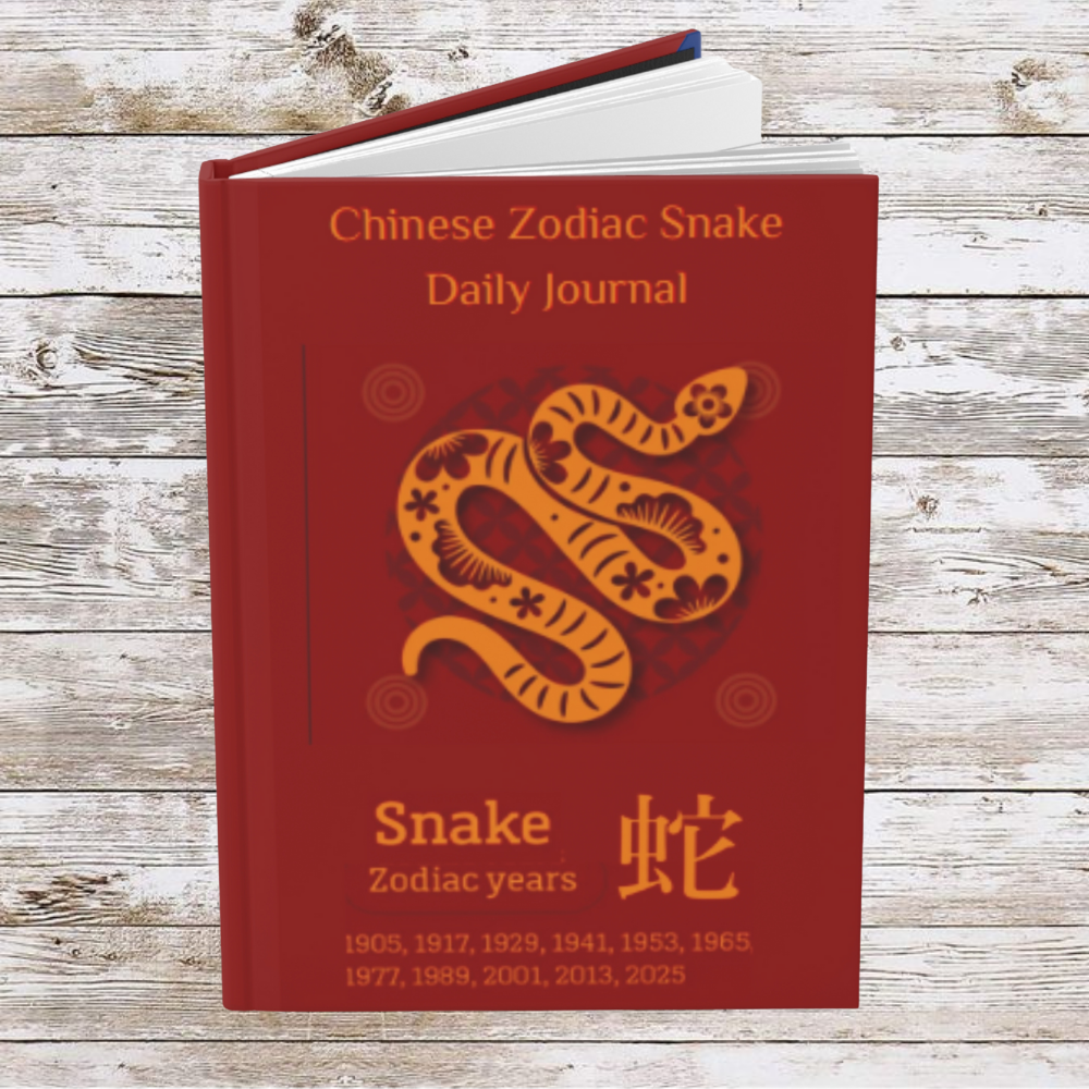 Chinese Zodiac Snake Daily Journal - Hardcover - Your Ultimate Companion for Planning, Reflection, and Personal Growth