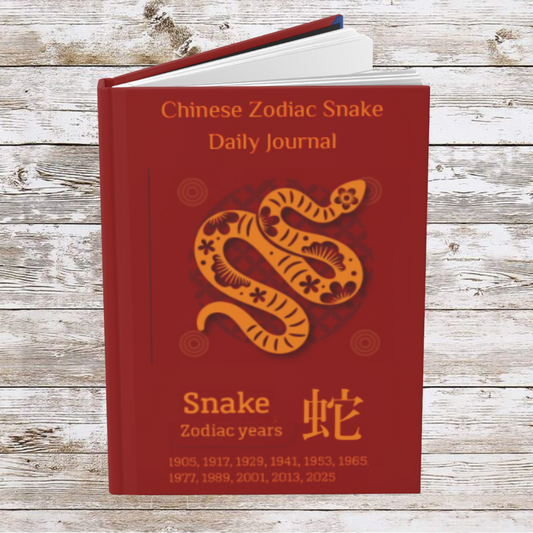 Chinese Zodiac Snake Daily Journal - Hardcover - Your Ultimate Companion for Planning, Reflection, and Personal Growth