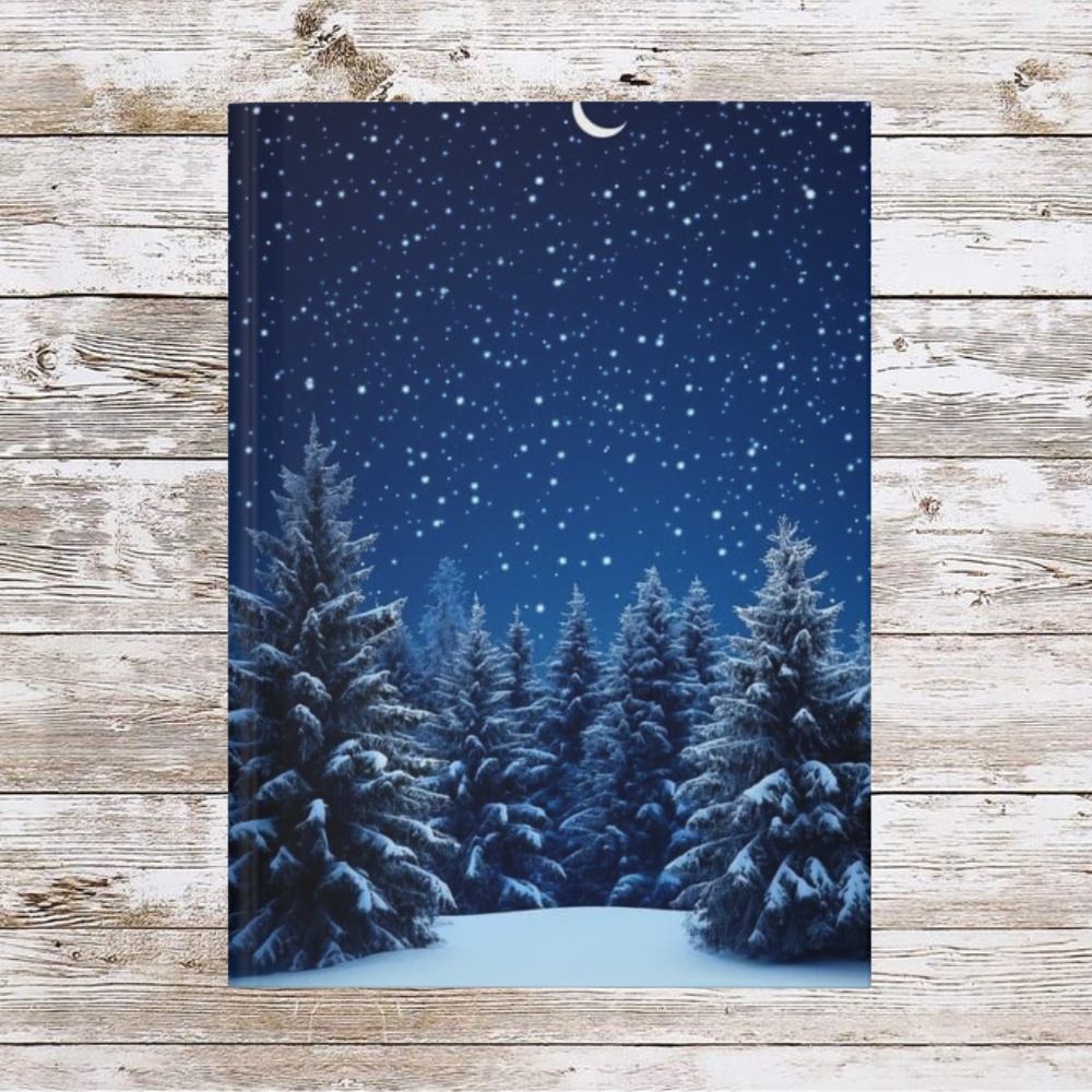 Green Christmas Tree Daily Journal - Hardcover Journal, Planner, Personal Growth Gift, Notebook, Bullet Journal, Organizer, Matte