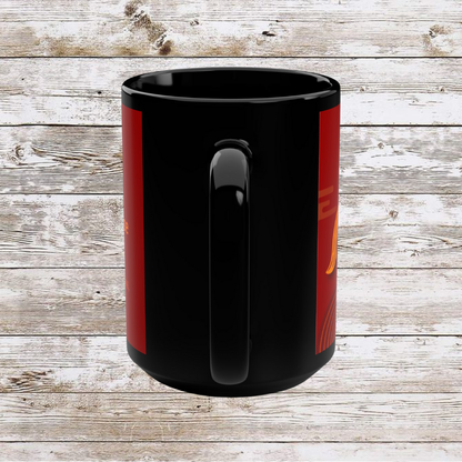 Chinese Zodiac Horse Coffee Mug, Reflection Gratitude Growth, Black Coffee Cup, 15oz Mug, Astrology Gift