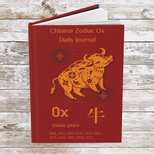 Chinese Zodiac Ox Daily Journal - Hardcover - Your Ultimate Companion for Planning, Reflection, and Personal Growth