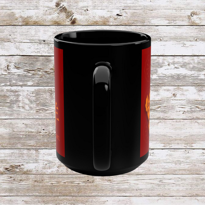 Chinese Zodiac Goat Coffee Mug, Reflection Gratitude Growth Black 15oz Cup, Astrology Gift, Lunar New Year Mug, Zodiac Animal Mug, Gift for
